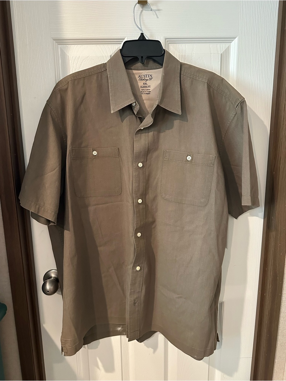 Austin Clothing Co. Short-Sleeve Button-Down Shirt - Taupe